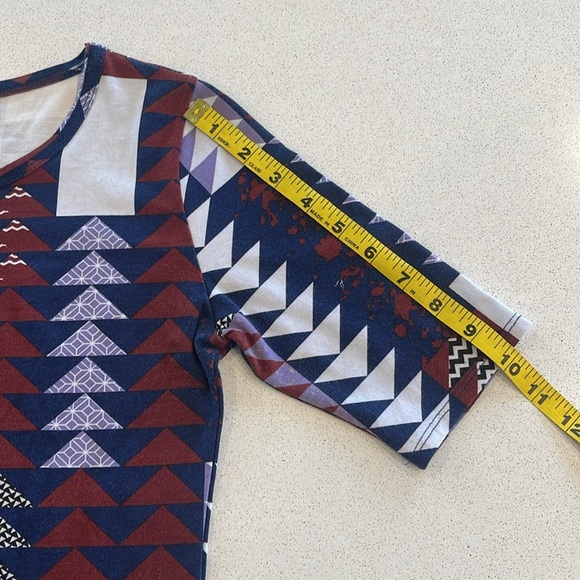 LuLaRoe Simply Comfortable Dress Womens Short Sleeve Midi Multicolor Size XS - Picture 4 of 7